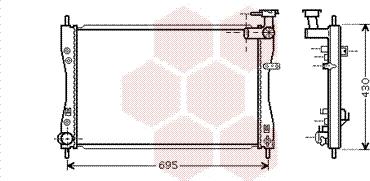 Van Wezel 32002173 - Радиатор, охлаждане на двигателя vvparts.bg