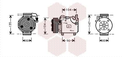 Van Wezel 3200K037 - Компресор, климатизация vvparts.bg