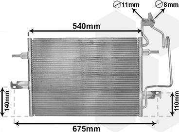 Van Wezel 37005349 - Кондензатор, климатизация vvparts.bg