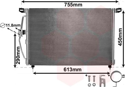 Van Wezel 37005228 - Кондензатор, климатизация vvparts.bg