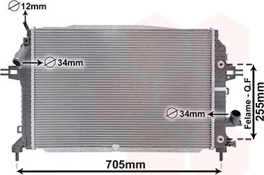 Van Wezel 37002460 - Радиатор, охлаждане на двигателя vvparts.bg