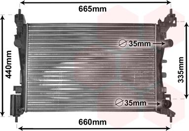 Van Wezel 37002408 - Радиатор, охлаждане на двигателя vvparts.bg