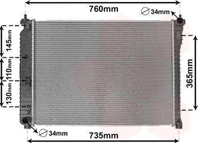 Van Wezel 37002435 - Радиатор, охлаждане на двигателя vvparts.bg