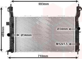 Van Wezel 37002431 - Радиатор, охлаждане на двигателя vvparts.bg