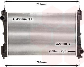 Van Wezel 37002423 - Радиатор, охлаждане на двигателя vvparts.bg