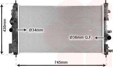 Van Wezel 37002591 - Радиатор, охлаждане на двигателя vvparts.bg