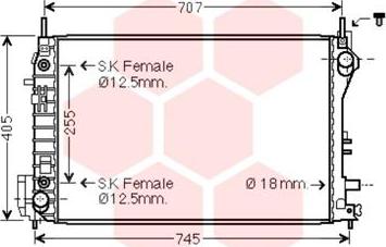 Van Wezel 37002559 - Радиатор, охлаждане на двигателя vvparts.bg