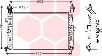 Van Wezel 37002583 - Радиатор, охлаждане на двигателя vvparts.bg