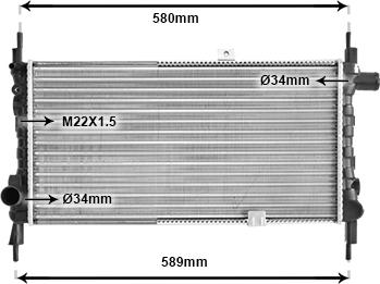 Van Wezel 37002063 - Радиатор, охлаждане на двигателя vvparts.bg