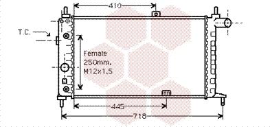 Van Wezel 37002067 - Радиатор, охлаждане на двигателя vvparts.bg