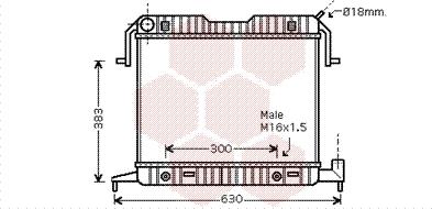 Van Wezel 37002086 - Радиатор, охлаждане на двигателя vvparts.bg