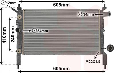 Van Wezel 37002026 - Радиатор, охлаждане на двигателя vvparts.bg