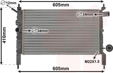 Van Wezel 37002023 - Радиатор, охлаждане на двигателя vvparts.bg