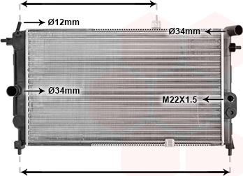 Van Wezel 37002190 - Радиатор, охлаждане на двигателя vvparts.bg