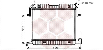 Van Wezel 37002105 - Радиатор, охлаждане на двигателя vvparts.bg