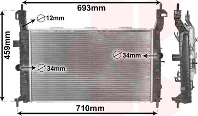 Van Wezel 37002345 - Радиатор, охлаждане на двигателя vvparts.bg