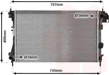 Van Wezel 37002340 - Радиатор, охлаждане на двигателя vvparts.bg