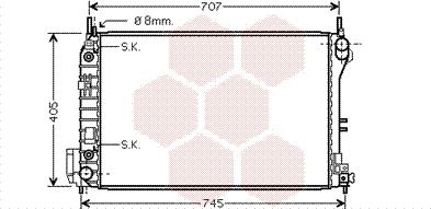 Van Wezel 37002341 - Радиатор, охлаждане на двигателя vvparts.bg