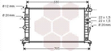 Van Wezel 37002359 - Радиатор, охлаждане на двигателя vvparts.bg