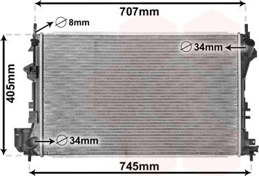 Van Wezel 37002338 - Радиатор, охлаждане на двигателя vvparts.bg