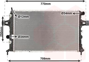 Van Wezel 37002329 - Радиатор, охлаждане на двигателя vvparts.bg