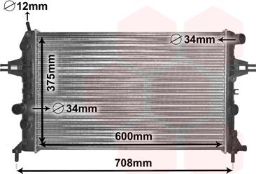 Van Wezel 37002296 - Радиатор, охлаждане на двигателя vvparts.bg