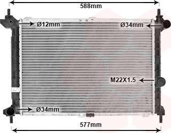 Van Wezel 37002207 - Радиатор, охлаждане на двигателя vvparts.bg