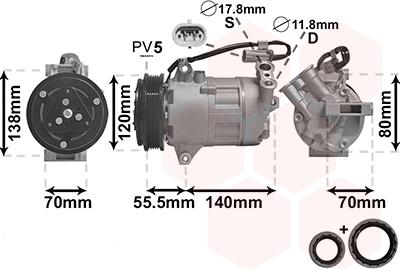 Van Wezel 3700K498 - Компресор, климатизация vvparts.bg