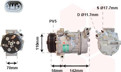 Van Wezel 3700K449 - Компресор, климатизация vvparts.bg