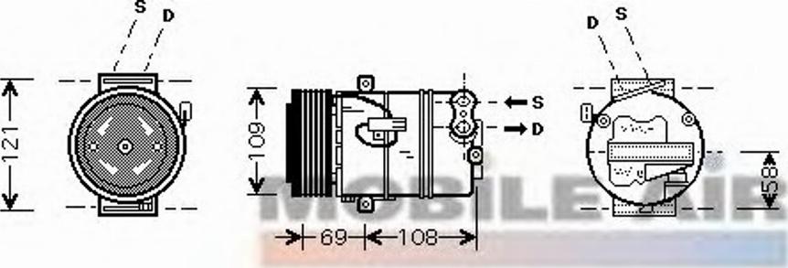 Van Wezel 3700K445 - Компресор, климатизация vvparts.bg