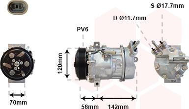 Van Wezel 3700K448 - Компресор, климатизация vvparts.bg