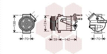 Van Wezel 3700K450 - Компресор, климатизация vvparts.bg