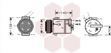 Van Wezel 3700K451 - Компресор, климатизация vvparts.bg