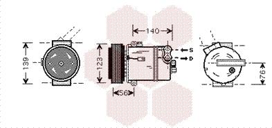 Van Wezel 3700K463 - Компресор, климатизация vvparts.bg