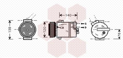 Van Wezel 3700K409 - Компресор, климатизация vvparts.bg