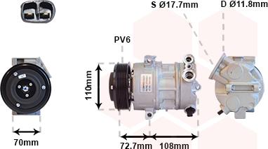 Van Wezel 3700K419 - Компресор, климатизация vvparts.bg