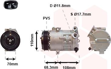 Van Wezel 3700K418 - Компресор, климатизация vvparts.bg