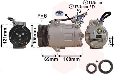 Van Wezel 3700K438 - Компресор, климатизация vvparts.bg