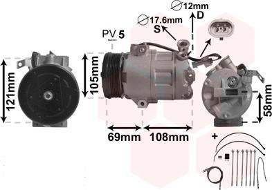 Van Wezel 3700K427 - Компресор, климатизация vvparts.bg