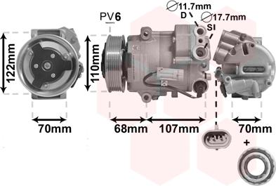 Van Wezel 3700K594 - Компресор, климатизация vvparts.bg