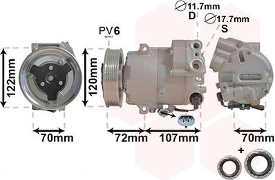 Van Wezel 3700K595 - Компресор, климатизация vvparts.bg