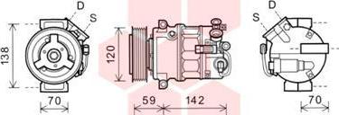 Van Wezel 3700K579 - Компресор, климатизация vvparts.bg