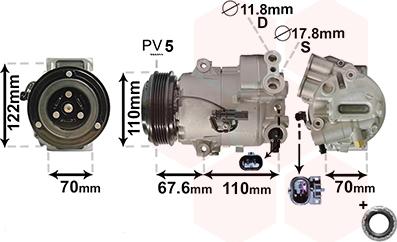 Van Wezel 3700K606 - Компресор, климатизация vvparts.bg