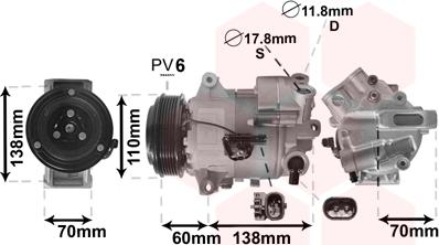 Van Wezel 3700K616 - Компресор, климатизация vvparts.bg