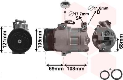 Van Wezel 3700K358 - Компресор, климатизация vvparts.bg