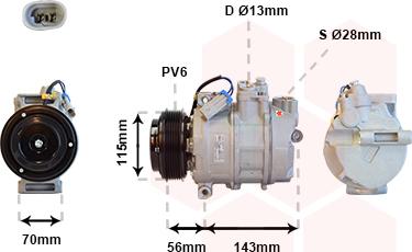 Van Wezel 3700K357 - Компресор, климатизация vvparts.bg