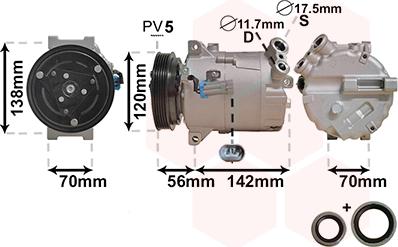 Van Wezel 3700K313 - Компресор, климатизация vvparts.bg