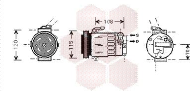 Van Wezel 3700K312 - Компресор, климатизация vvparts.bg