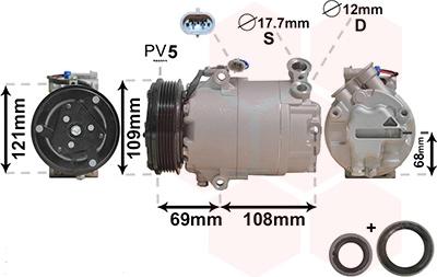 Van Wezel 3700K317 - Компресор, климатизация vvparts.bg