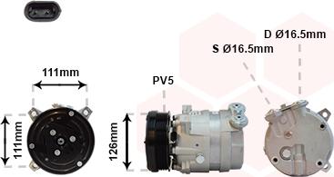 Van Wezel 3700K280 - Компресор, климатизация vvparts.bg